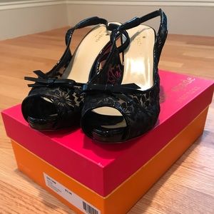 Kate Spade peep toe sling back heel